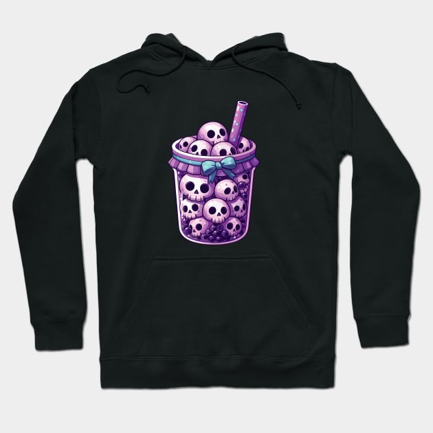 Bubble Tea Skulls Hoodie by katzura